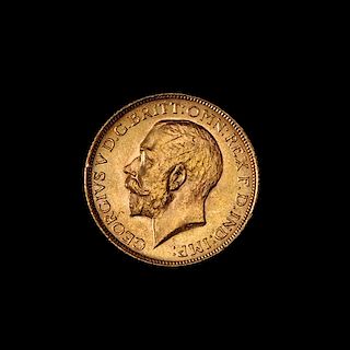 A United Kingdom 1928-SA Sovereign: George V-Pretoria Mint Gold Coin