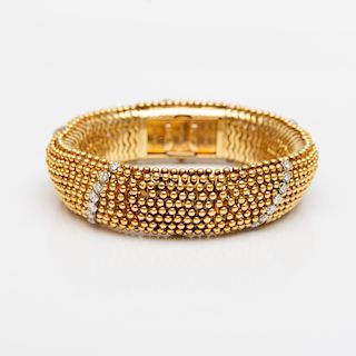 Gubelin 18k Gold and Diamond 'Couscous' Bracelet Watch
