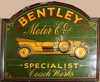 20th c Bentley Motor Co. sign