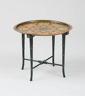 VICTORIAN PAINTED TÔLE TRAY TABLE