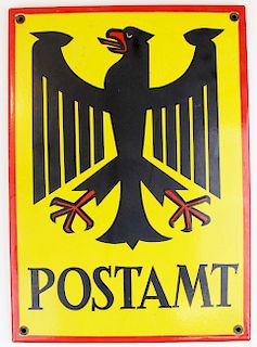 1950's era Bundesadler eagle Postamt sign