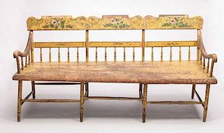 FEDERAL FANCY PAINTED SETTEE, POSSIBLY CANADIAN