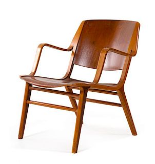 * Peter Hvidt and Orla Molgaard Nielsen, (Danish, 1916-1986 | 1907-1993 ), Fritz Hansen, c. 1950 Ax lounge chair