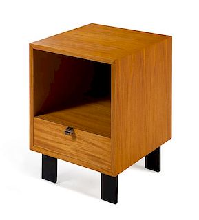 George Nelson and Associates, (American, 1908-1986), Herman Miller, c. 1946 night stand with drawer