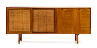 Harvey Probber, (American, 1922-2003), Probber Inc., c. 1950s credenza with stereo components