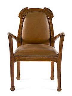Jacques Gruber, (French, 1870-1936), fauteuil chair