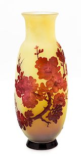 Emile Galle, (French, 1946-1904), cameo vase