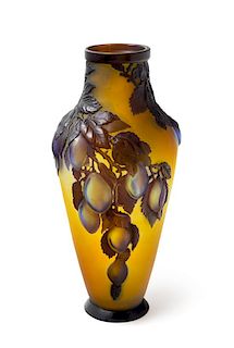 Emile Galle, (French, 1846-1904), cameo vase