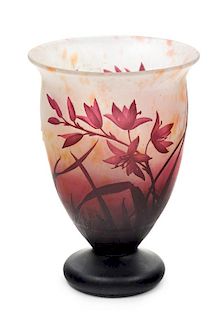 * Daum, France, Early 20th Century, cameo vase