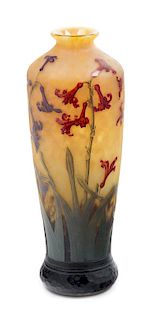 * Daum, France, Early 20th Century, cameo vase