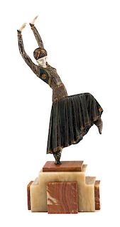 Demetre Chiparus, (Romanian/French, 1886-1947), sculpture of a woman
