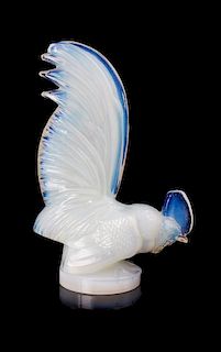 Attributed to Sabino, France, Early 20th Century, opalescent rooster figure