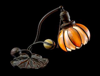 * Handel, American, Early 20th Century, Water Lily table lamp