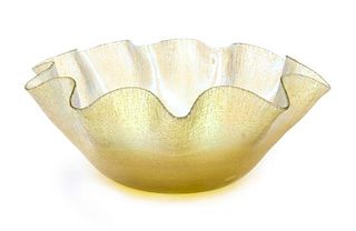 Tiffany Studios, American, Early 20th Century, ruffled bowl