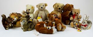 twelve Steiff & Schuco teddy bears, animals