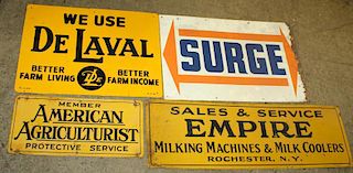 Four Agricultural advertising signs