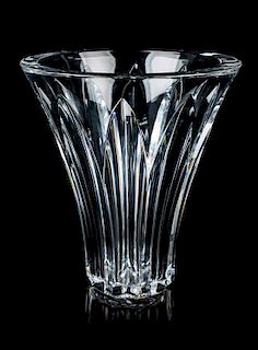 A Baccarat Vase Height 10 inches.