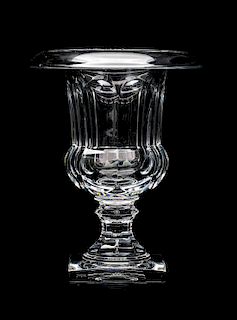A Baccarat Musee des Cristalleries Reproduction Vase Height 8 inches.