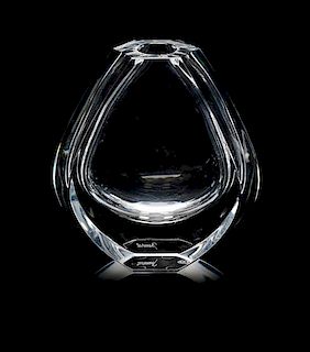 A Baccarat Vase Height 7 1/4 inches.