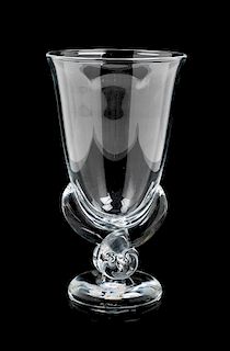 A Steuben Glass Vase Height 8 1/2 inches.