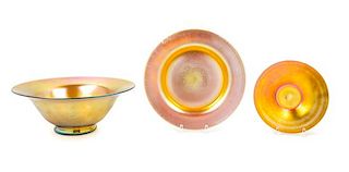 A Group of Steuben Objects Diameter of dish 9 3/4 inches.