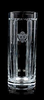 A Lenox Cut Glass Vase Height 9 inches.