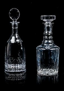 A Group of Decanters Height 12 1/2 inches.