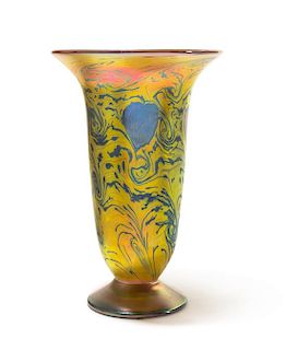 Lundberg Studios, DAVENPORT, CA, 2001, glass vase, marked 042604