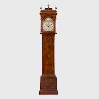 George II Walnut Longcase Clock, Dial Signed Giroust