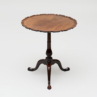 George III Carved Mahogany Tilt-Top Tripod Table