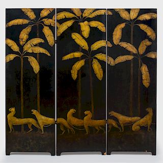 Attributed to Robert Winthrop Chanler (1872-1930): Painted Screen