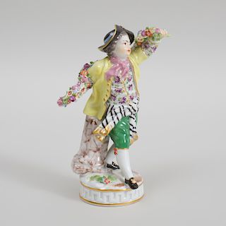 Meissen Porcelain Figure with Garland