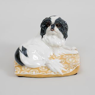 Meissen Porcelain Figure of a Japanese Spaniel