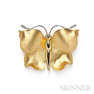 18kt Gold Butterfly Brooch