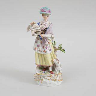  Meissen Porcelain Figure of a Shepherdess