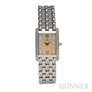 Lady's 18kt White Gold and Diamond Wristwatch, Concord