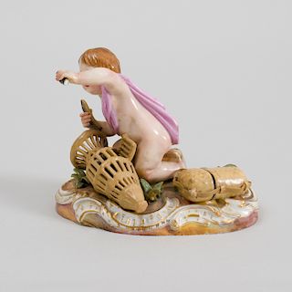 Meissen Porcelain Putti Emblematic of Water