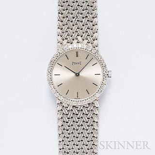 Lady's 18kt White Gold and Diamond Wristwatch, Piaget
