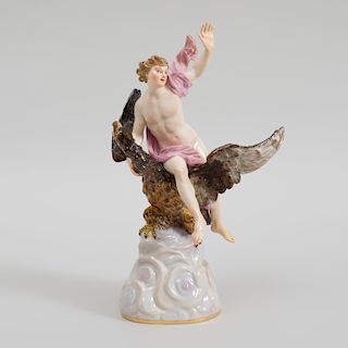 Meissen Porcelain Figure Group of Ganymede on Eagle