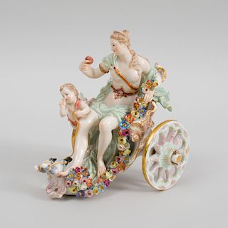Meissen Porcelain Mythological Group of Venus and Cupid 