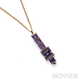 18kt Gold and Amethyst Pendant