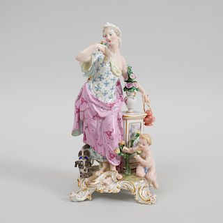 Meissen Porcelain Figure Emblematic of Smell