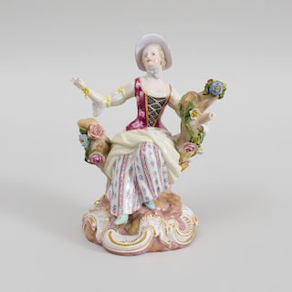 Meissen Porcelain Figure of Maiden
