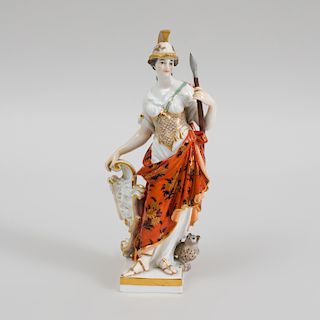 Meissen Porcelain Figure of Minerva