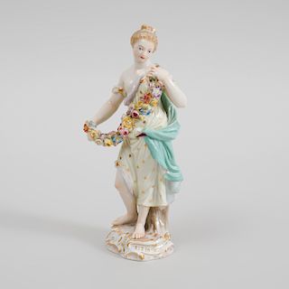 Meissen Porcelain Figure with Flower Gardland
