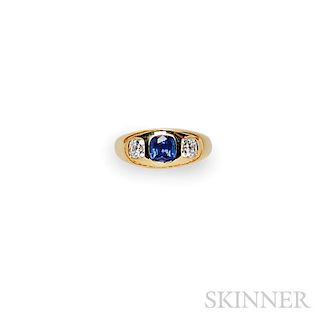 18kt Gold, Sapphire, and Diamond Ring, Tiffany & Co.