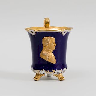 Meissen Porcelain Tripod Beaker Cup