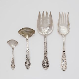 Group of Four American Silver Serving Pieces