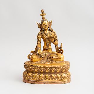 Tibetan Gilt-Bronze Figure of Tara