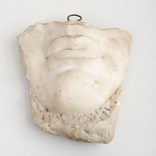 White Marble Fragment of a Face, After the Antique